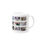 𝙈𝙊𝙈𝙊'𝙨 𝙎𝙝𝙤𝙥のMOMOと春のコラージュ Mug :right side of the handle