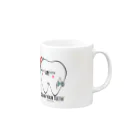 KAAK studioのToothくん　歯磨き Mug :right side of the handle