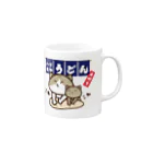 にこねこ【保護猫の保育園】のハグ太郎うどんロゴマグ Mug :right side of the handle