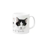 みきぞーん｜保護猫 ミッキー画伯と肉球とおともだちのMei&Kanta Mug :right side of the handle