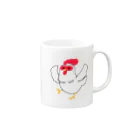 あいてむレインボーのニワトリさん（一羽） Mug :right side of the handle