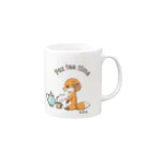 Heaven Monkeyのキツネのティータイム Mug :right side of the handle