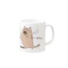 AtelierOne-SUZURIshopのつばさねこマグカップ Mug :right side of the handle