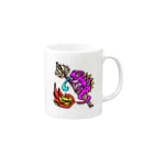 Feather stick-フェザースティック-のフェザースティック【Feather stick】カメレオンロゴ Mug :right side of the handle