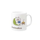 目つきの悪い猫＠いけやけいのTea timeにゃんこ Mug :right side of the handle