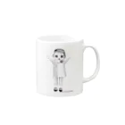 中山ちゃん人形商店の【300ホロワセルロイド人形ミーコ】全身タイプ Mug :right side of the handle