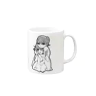 こやしファクトリーのマナ＆人見（デフォルメ） Mug :right side of the handle