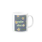 326mtfujiのcalm down しようねグッズパターン2 Mug :right side of the handle