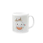 makaroのアヒルちゃん Mug :right side of the handle