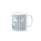 とっ・とっ・pi♪のセキセイインコとオオイヌフグリ Mug :right side of the handle