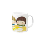 まついはるかの絵のはんぶんずっこ　バナナ編 Mug :right side of the handle