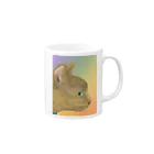 理絵のねこ 虹色 Mug :right side of the handle