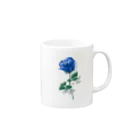Blue Rose のBlue Rose**青い薔薇 Mug :right side of the handle