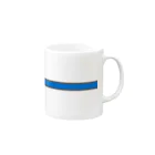 サトオのイエローブルーウクライナ国旗色　上下グレー Mug :right side of the handle