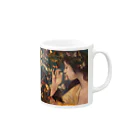 世界の絵画アートグッズの藤島武二《蝶》 Mug :right side of the handle