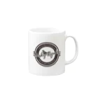 Doggie Freaksのハスキーフリークス　カフェ風ロゴver Mug :right side of the handle