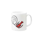 ことり屋の「はげましてくれるエビ」マグカップ Mug :right side of the handle