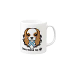 aineko64のキャバリア犬(black) Mug :right side of the handle