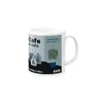 Teal Blue CoffeeのCafe music - Teal Blue Bird - Mug :right side of the handle