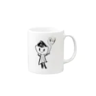 ねこイチゴのお店のこまじょの「はるかぜ」ちゃん（ラブ風船） Mug :right side of the handle