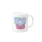 le bouquet（ルブーケ）のブーケさんと紫陽花（6月3日誕生花） Mug :right side of the handle