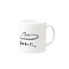 びっとの疲れてとけたねこ Mug :right side of the handle