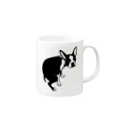 ぼすとんずのボストンテリアうんちの犬 Mug :right side of the handle