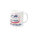 温泉グッズ@ブーさんとキリンの生活の温泉ヘルスセンター Mug :right side of the handle