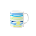 sanasanaのボーダー＋☆ Mug :right side of the handle