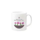 温泉が好き！～温泉グッズのお店～の花が好き…温泉はもっと好き！ Mug :right side of the handle