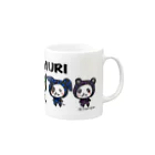 ☆pumpking cat☆のドットほっかむり_集合！ Mug :right side of the handle