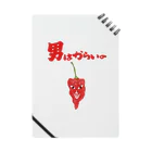 NIKORASU GOのユーモアデザイン「男はからいの」 Notebook