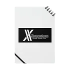 X-Dimensions team goodsのlogobar_black ノート