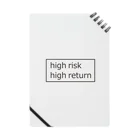 T-maniaのhigh risk high return ロゴ Notebook