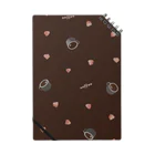 hikari_graphicsの コーヒーとチョコレート休憩タイム　BROWN Notebook