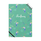 Fanfleecyのトロピカルバード(green) Notebook