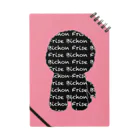 BOB商店のロゴ ビション ブラック＆ピンク Notebook