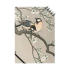 MUGEN ARTの小原古邨　桜の枝に四十雀 Ohara Koson 日本のアートTシャツ＆グッズ Notebook