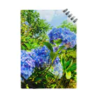 Una Villa Shopの紫陽花ブルー Notebook