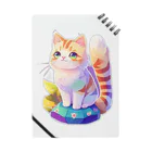 dolphineの上目遣いで見上げるrainbow cute cat Notebook