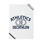 sports_tower スポーツタワーの十種競技・デカスロン・DECATHLON・じっしゅきょうぎ・二日間・10種・男子・女子・かっこいい・かわいい・選手・陸上部員・トレーニング・混成競技・確実・有望・応援・タイム・得点・入賞・実力 ノート