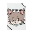 チャリティーグッズ-犬専門デザインのチワワ-チョコタン「I♡CHIHUAHUA」 Notebook