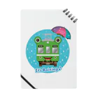 Train Kids! SOUVENIR SHOPのカエル電車「 雨♪」 Notebook