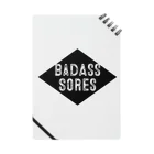 BadAss Sores公式グッズのBadAss Soresロゴアイテム Notebook