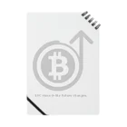 仮想通貨グッズショップの急上昇ビットコインシリーズ（灰ロゴ） ノート