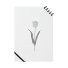 rilybiiのTulip , shabby chic gray Blue . ノート