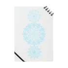 mandala lovers healing shopのlight blue lace Notebook