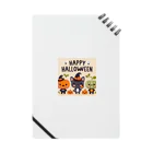 ワンダーワールド・ワンストップのHappy Halloween かわいいハローウィーンキャラクター Notebook