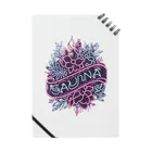 N SAUNA LOGOのネオン風花柄サウナロゴ11　花柄ver.4 ノート