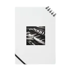 ほっこり絵音舎のビンテージ風ピアノの魔術師 Notebook
